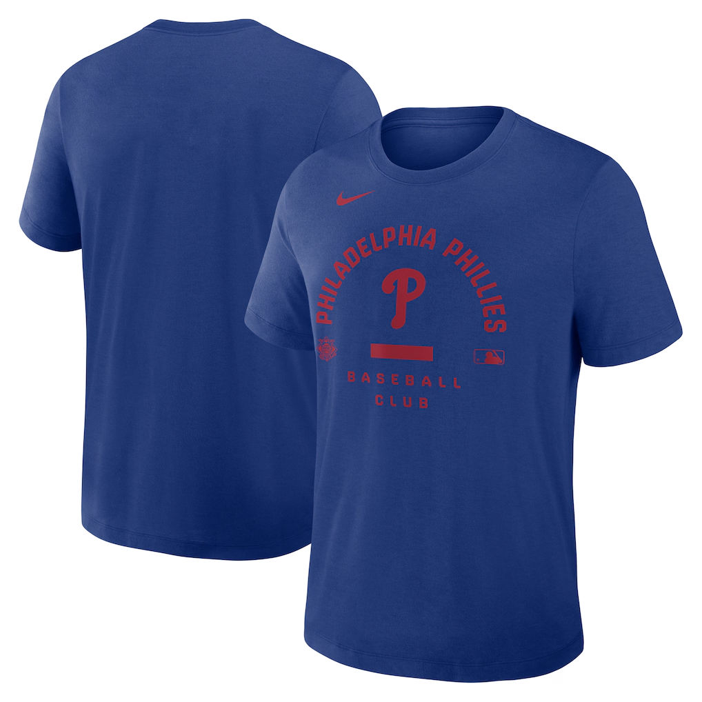 Men's Philadelphia Phillies Royal Collection Early Work Tri-Blend Dri-FIT T-Shirt Men's Philadelphia Phillies Royal Collection Early Work Tri-Blend Dri-FIT T-Shirt